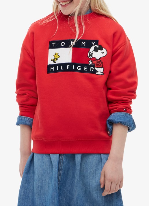Tommy Hilfiger Sweater met logo - detail 3 rood