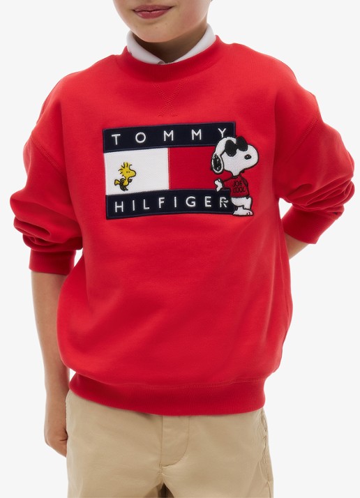 Tommy Hilfiger Sweater met logo - detail 4 rood
