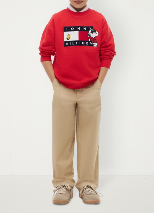 Tommy Hilfiger Sweater met logo - voorkant 2 rood
