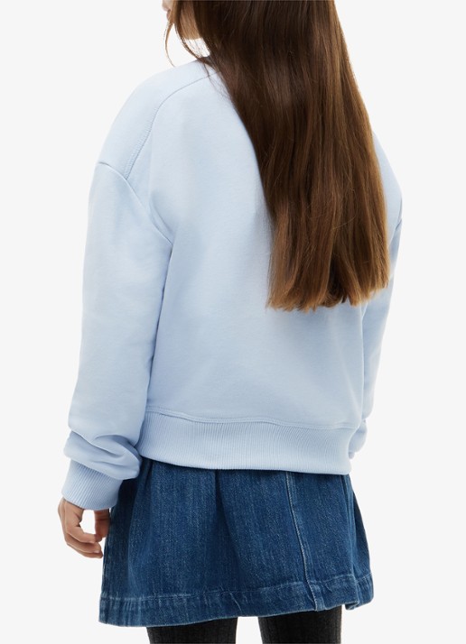 Tommy Hilfiger Sweater met logo - achterkant lichtblauw