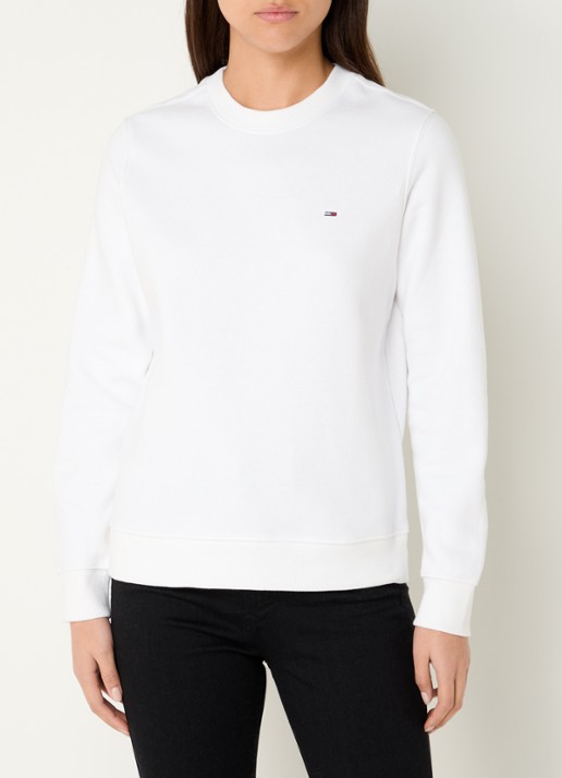 Tommy Hilfiger Sweater met logoborduring - detail 4 wit