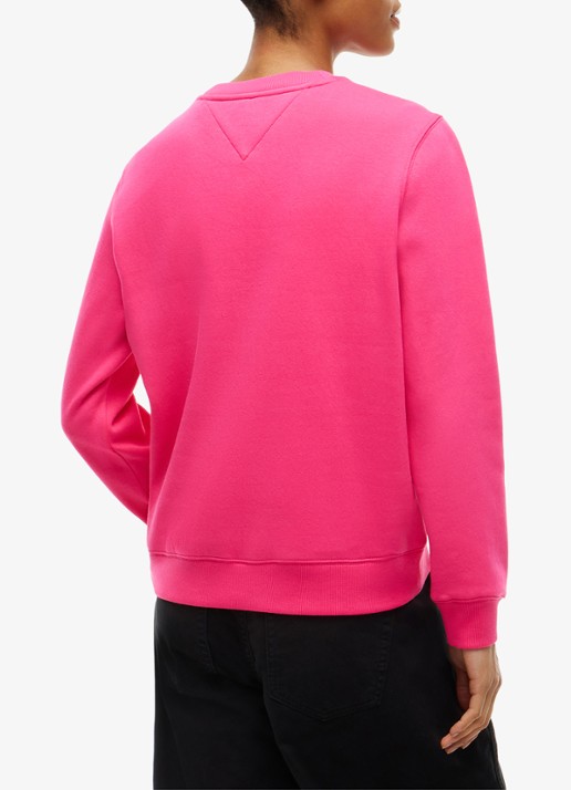 Tommy Hilfiger Sweater met logoborduring - achterkant 5 bright cerise pink-t1k