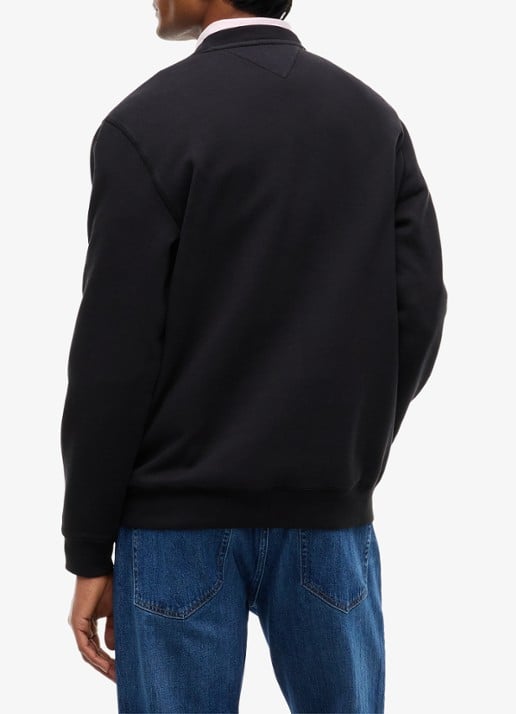 Tommy Hilfiger Sweater met logoborduring - achterkant 5 zwart