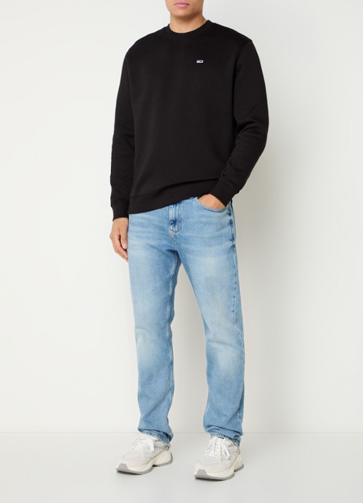 Tommy Hilfiger Sweater met logoborduring - voorkant 4 zwart