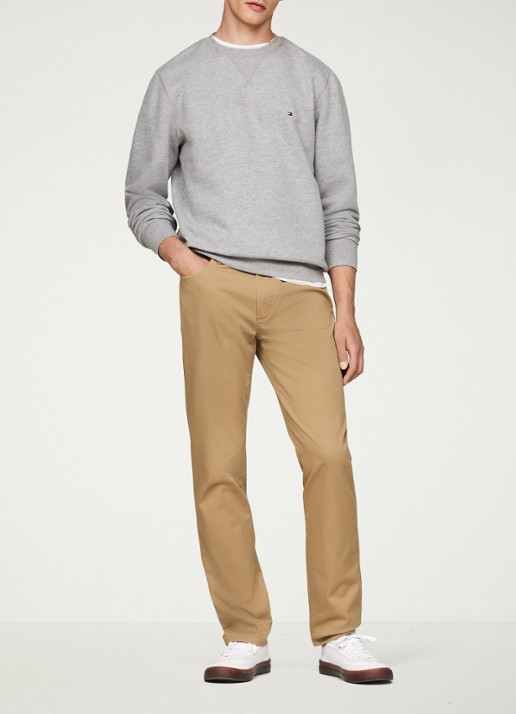 Tommy Hilfiger Sweater met logoborduring - detail 5 grijsmele