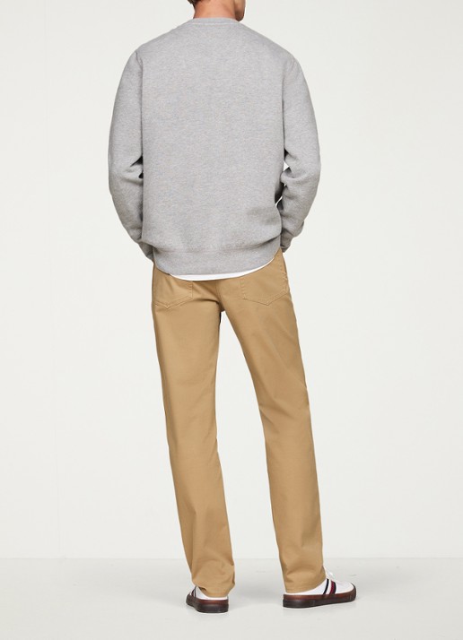 Tommy Hilfiger Sweater met logoborduring - achterkant 2 grijsmele