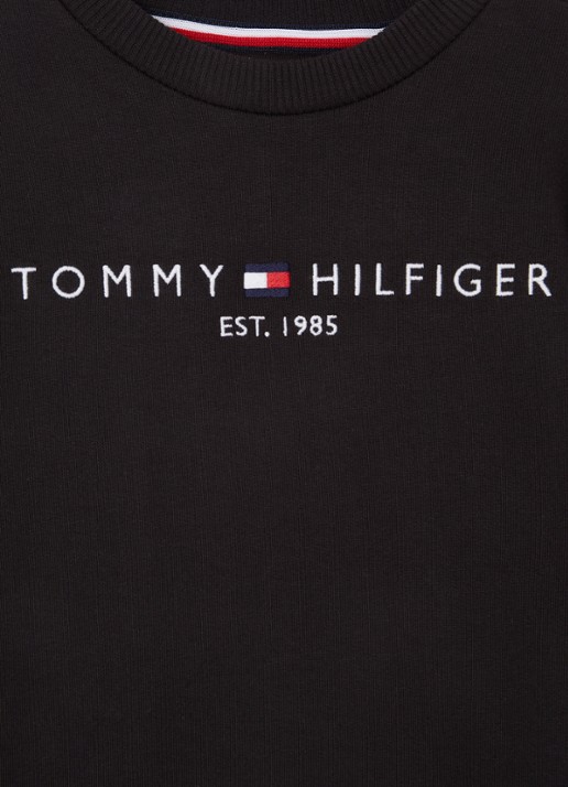 Tommy Hilfiger Sweater met logoborduring  - detail 3 zwart