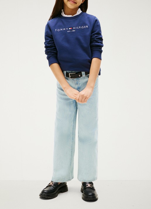 Tommy Hilfiger Sweater met logoborduring  - detail 4 donkerblauw