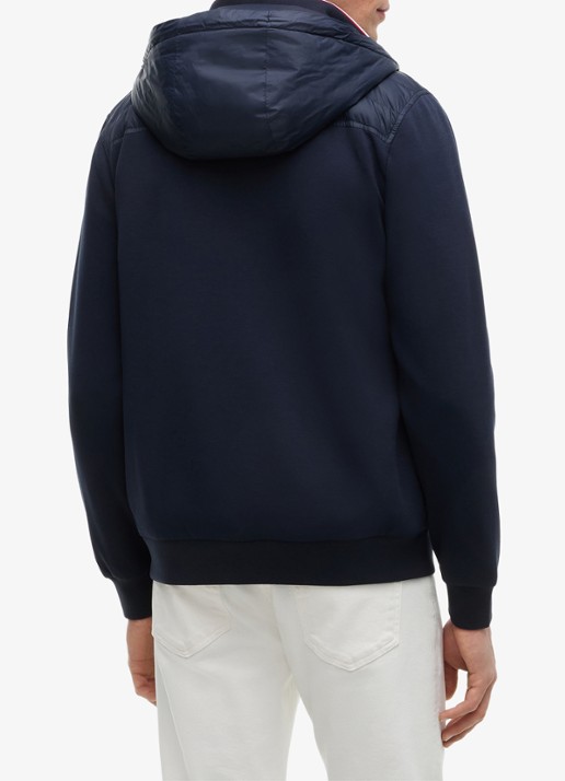 Tommy Hilfiger Sweatvest met capuchon - achterkant 3 donkerblauw