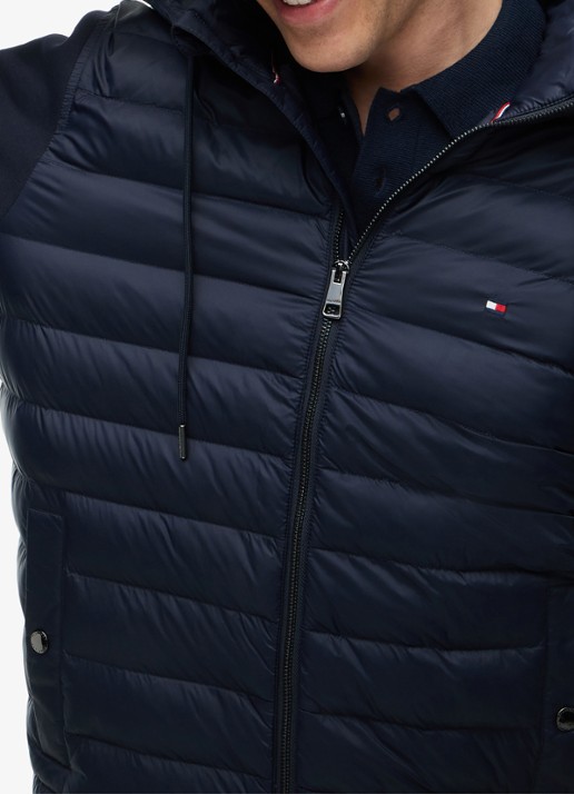 Tommy Hilfiger Sweatvest met capuchon - detail 2 donkerblauw
