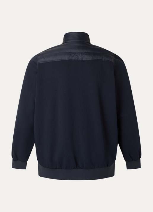 Tommy Hilfiger Sweatvest met gewatteerd voorpand en logoborduring - achterkant donkerblauw