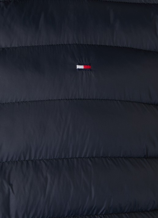 Tommy Hilfiger Sweatvest met gewatteerd voorpand en logoborduring - detail 2 donkerblauw