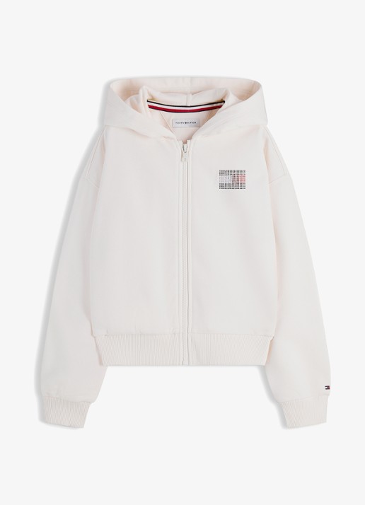 Tommy Hilfiger Sweatvest met logo en strass