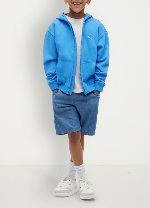 Tommy Hilfiger Sweatvest met logo - voorkant 5 blauw