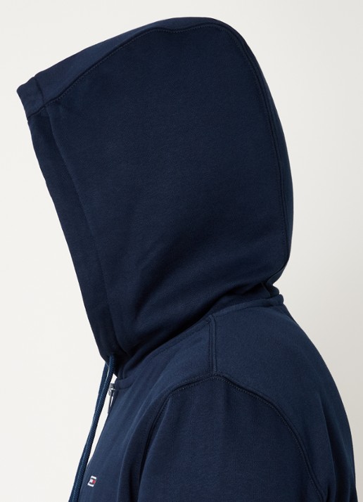 Tommy Hilfiger Sweatvest met logoborduring - detail 5 donkerblauw