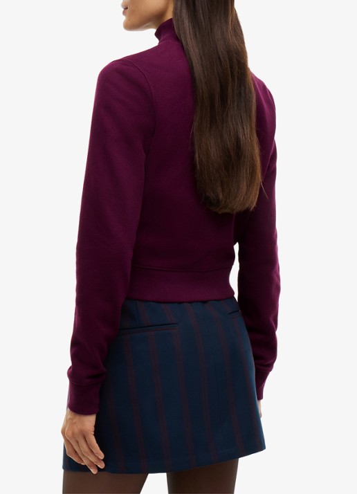 Tommy Hilfiger Sweatvest met opstaande kraag - achterkant 5 paars