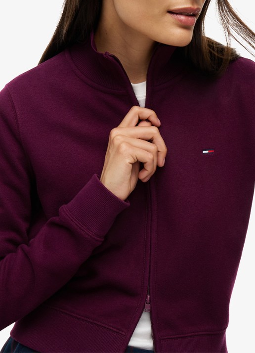 Tommy Hilfiger Sweatvest met opstaande kraag - detail 2 paars