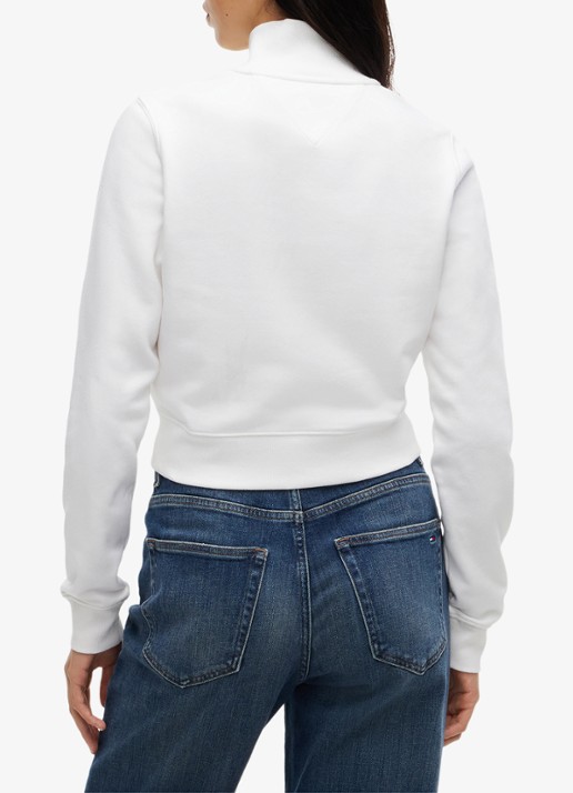 Tommy Hilfiger Sweatvest met opstaande kraag - achterkant 5 wit