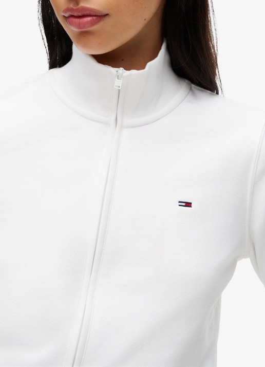 Tommy Hilfiger Sweatvest met opstaande kraag - detail 2 wit