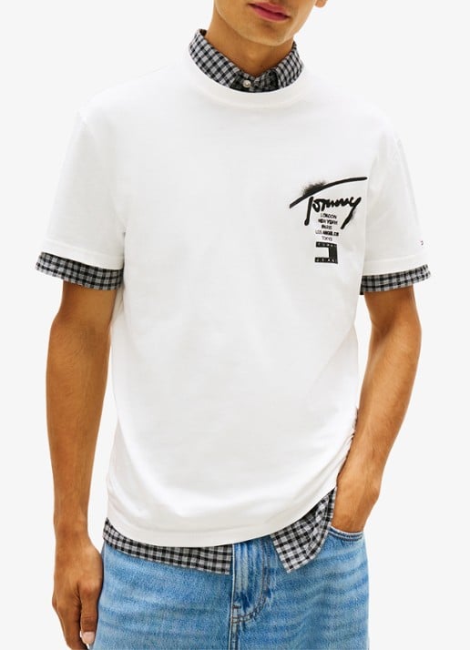 Tommy Hilfiger T-shirt met logo- en backprint
