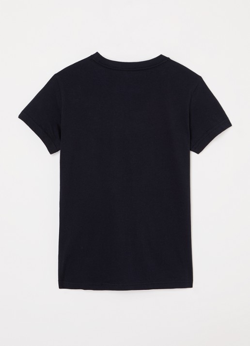 Tommy Hilfiger T-shirt met logo in 2-pack - voorkant 2 zwart