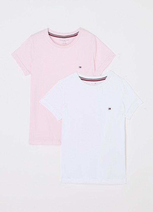 Tommy Hilfiger T-shirt met logo in 2-pack