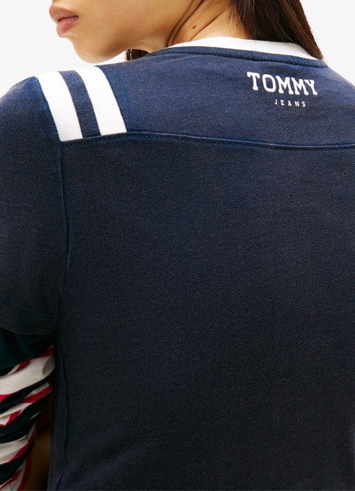 Tommy Hilfiger T-shirt met logo - detail 2 donkerblauw