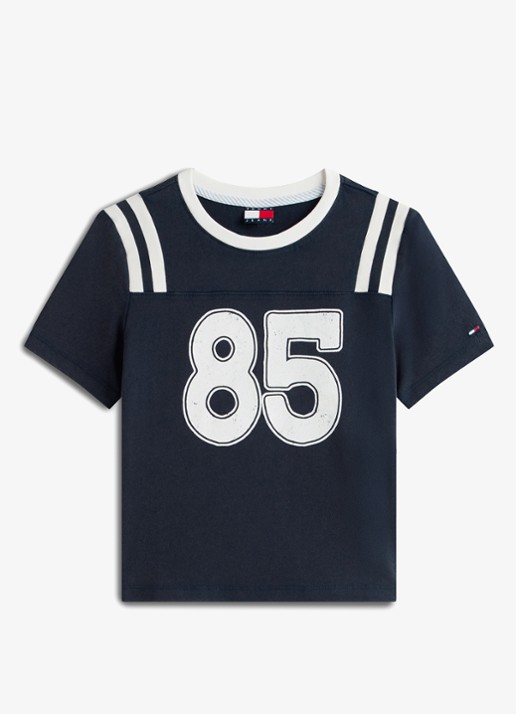 Tommy Hilfiger T-shirt met logo - voorkant 4 donkerblauw