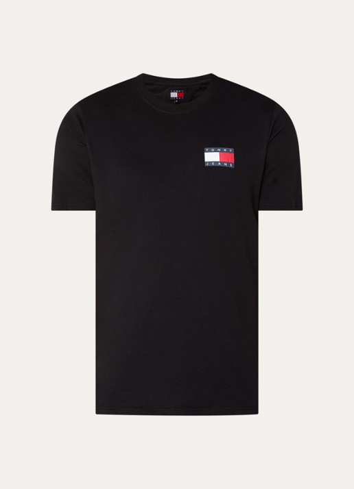 Tommy Hilfiger T-shirt met logo - voorkant 3 zwart