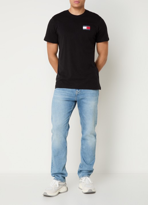 Tommy Hilfiger T-shirt met logo - voorkant 4 zwart