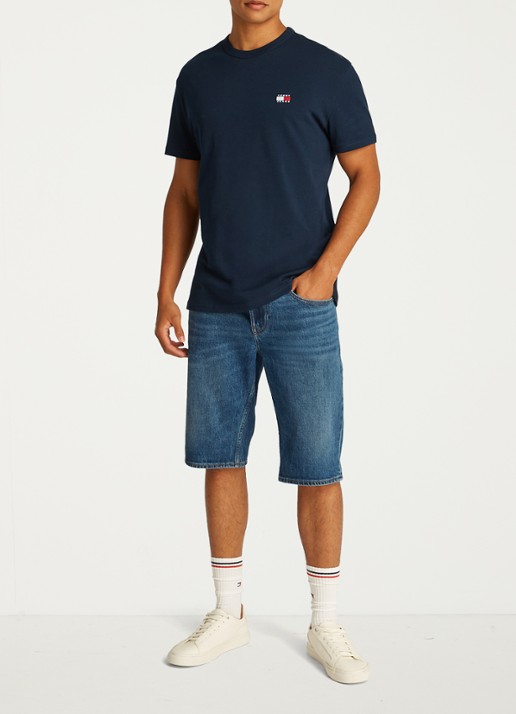 Tommy Hilfiger T-shirt met logo - voorkant 2 donkerblauw