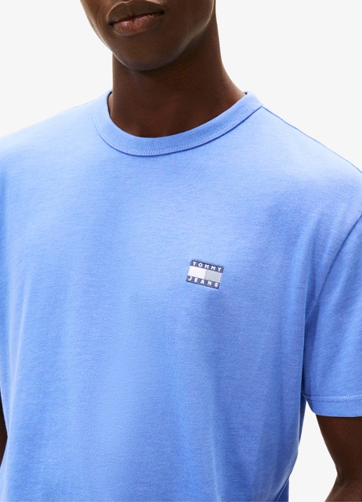 Tommy Hilfiger T-shirt met logo - detail 4 lichtblauw