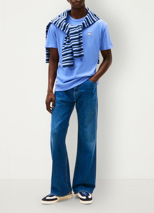 Tommy Hilfiger T-shirt met logo - voorkant 3 lichtblauw