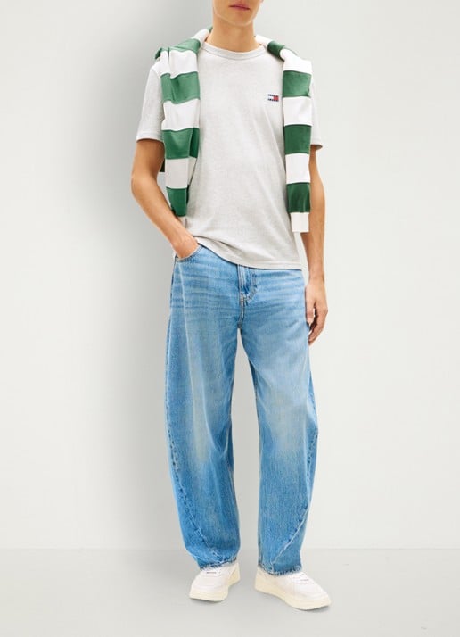 Tommy Hilfiger T-shirt met logo - voorkant 2 grijs