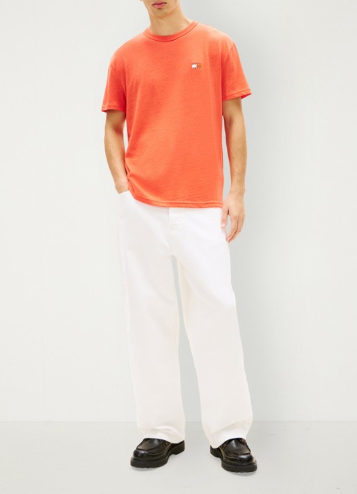 Tommy Hilfiger T-shirt met logo - voorkant 5 oranje