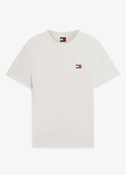 Tommy Hilfiger T-shirt met logo - voorkant 2 calico-aef / beige
