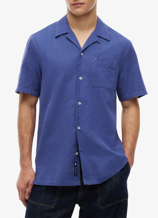 Tommy Hilfiger T-shirt met logo - detail 4 calico-aef / beige
