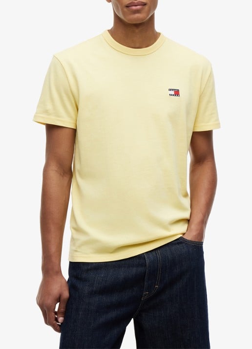 Tommy Hilfiger T-shirt met logo - detail 4 citronella-zf0 / geel
