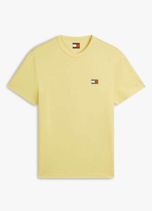 Tommy Hilfiger T-shirt met logo - voorkant citronella-zf0 / geel