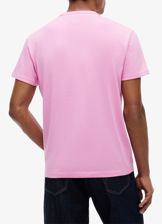 Tommy Hilfiger T-shirt met logo - achterkant 5 citronella-zf0 / geel