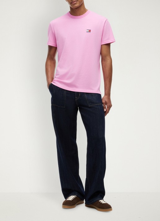 Tommy Hilfiger T-shirt met logo - voorkant 2 citronella-zf0 / geel
