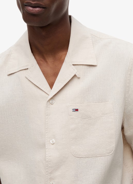Tommy Hilfiger T-shirt met logo - detail 5 moonlight iris-c5r / lichtblauw
