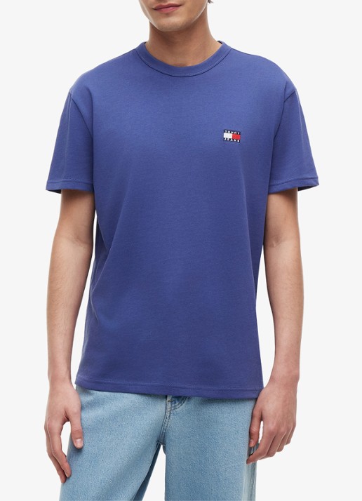 Tommy Hilfiger T-shirt met logo - detail 2 blue storm-c6q / blauw