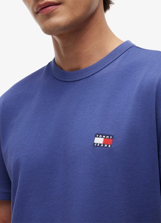 Tommy Hilfiger T-shirt met logo - detail 3 blue storm-c6q / blauw