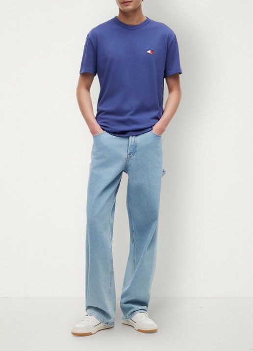 Tommy Hilfiger T-shirt met logo - voorkant 5 blue storm-c6q / blauw