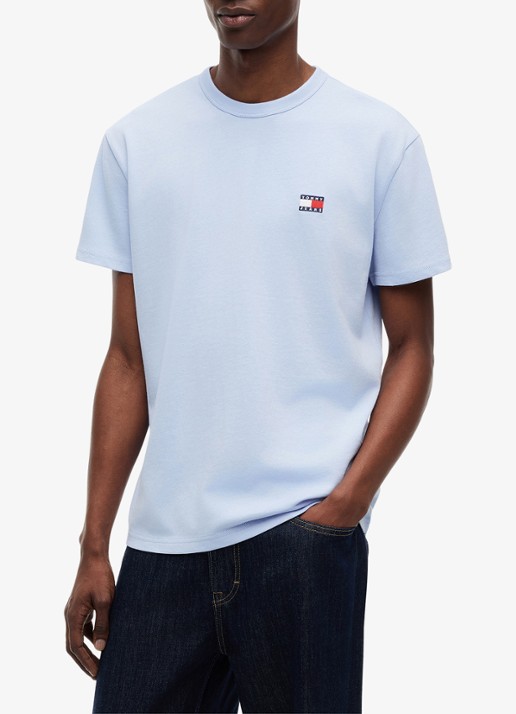 Tommy Hilfiger T-shirt met logo - detail blue storm-c6q / blauw