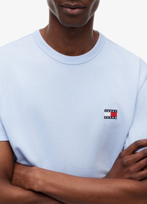 Tommy Hilfiger T-shirt met logo - detail 2 blue storm-c6q / blauw