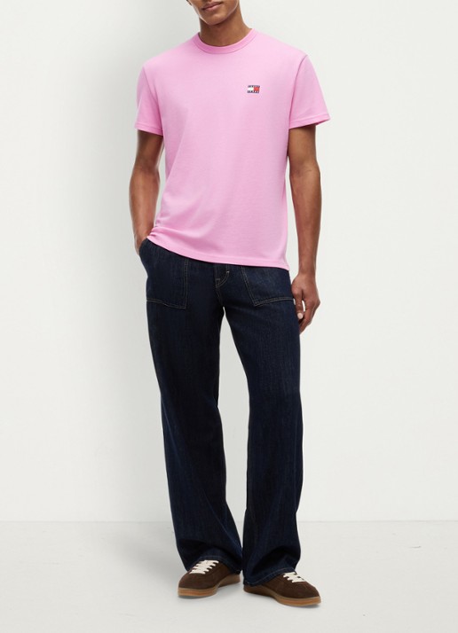 Tommy Hilfiger T-shirt met logo - voorkant 2 pink daisy-tou / roze