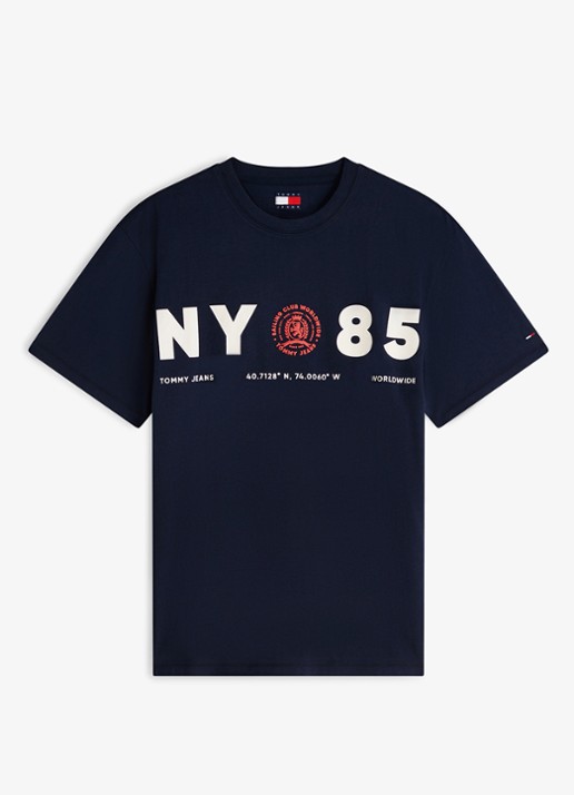Tommy Hilfiger T-shirt met logo - voorkant 4 dark night navy-c1g