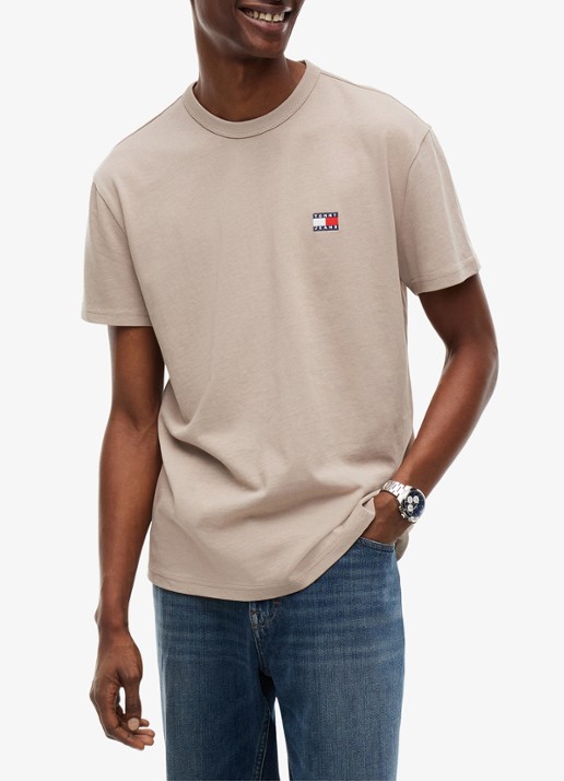 Tommy Hilfiger T-shirt met logo - detail 3 limestone dust-pke / beige